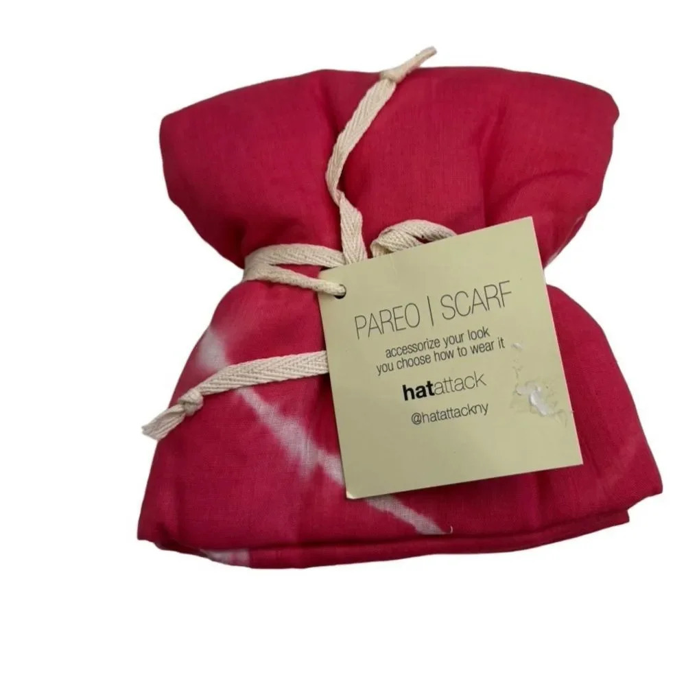 NWT Hat Attack Pareo Scarf Pink Tie Dye